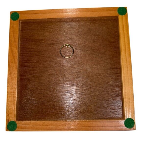 New Vintage Wood Frame. Ceramic Tile Trivet Wall Hanging Ducks 7' X 7' - Picture 6 of 6